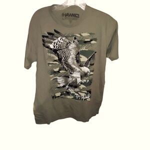 Tony Hawk Green Short Sleeve Tee with Eagle Graphic Size Large